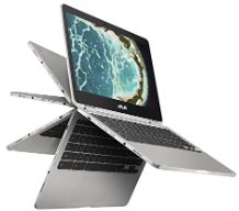 142$ (ASUS Chromebook Flip C302 2-In-1 Laptop- 12.5” Full HD Touchscreen, Intel Core M3, 4GB RAM, 64GB Flash Storage, All-Metal Body, USB Type C, Corning Gorilla Glass, Chrome OS- C302CA-DHM4 Silver)