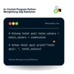 Contoh Program Python Menghitung Gaji Salesman