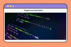 Program Array Pada Python.