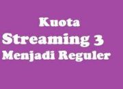 Cara Mengubah Kuota Streaming 3 Menjadi Reguler